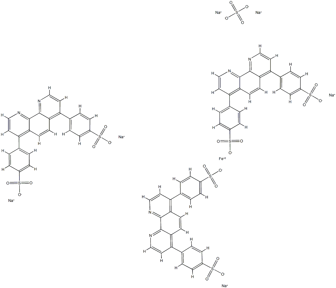 BATHOPHENANTHROLINE, SULFONATED, FERROUS SULFATE 化学構造式