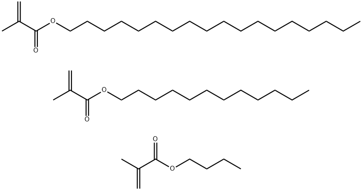 2-Propenoic acid, 2-methyl-, butyl ester, polymer with dodecyl 2-methyl-2-propenoate and octadecyl 2-methyl-2-propenoate Struktur
