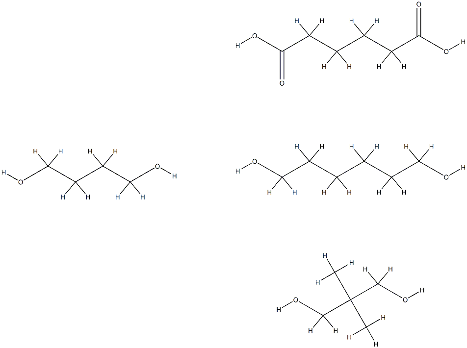 己二酸与1,4-丁二醇、2,2-二甲基-1,3-丙二醇和1,6-己二醇的聚合物 结构式