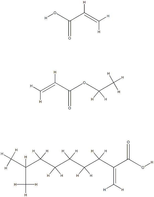 2-丙烯酸与2-丙烯酸乙基酯和2-丙烯酸异辛酯的聚合物, 68540-66-9, 结构式