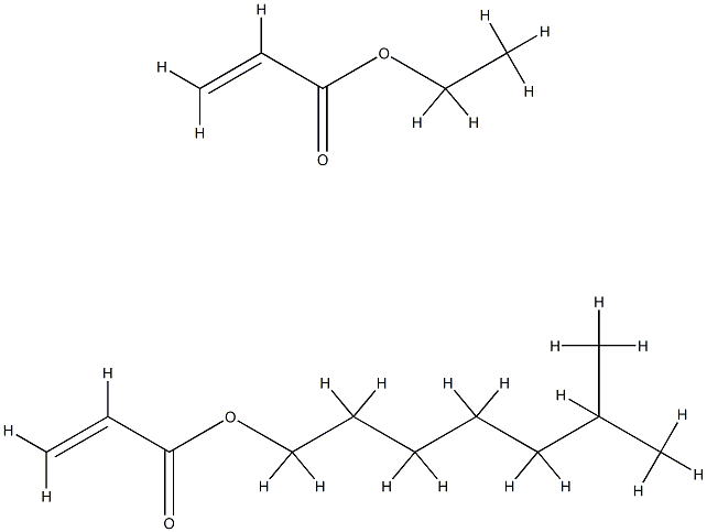 2-Propenoic acid, ethyl ester, polymer with isooctyl 2-propenoate Struktur