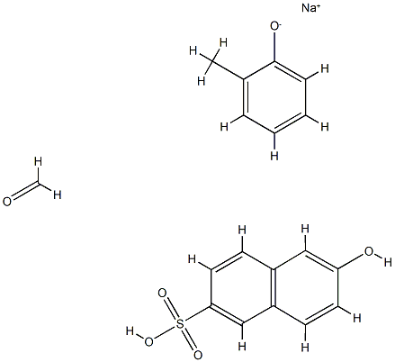 6-羟基-2-萘磺酸、甲醛、甲酚的聚合物钠盐, 68540-70-5, 结构式