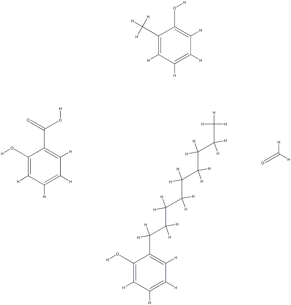 Benzoic acid, 2-hydroxy-, polymer with formaldehyde, 2-methylphenol and nonylphenol Structure