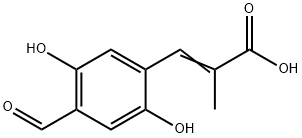 2-Propenoicacid,3-(4-formyl-2,5-dihydroxyphenyl)-2-methyl-(9CI) Struktur