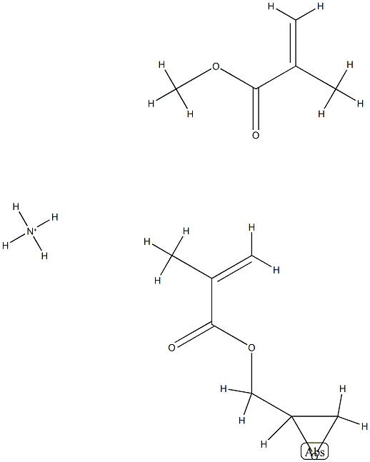 2-甲基丙烯酸甲酯与氨改性-环氧乙烷基甲基-2-甲基-2-丙烯酸酯的共聚物, 68584-75-8, 结构式