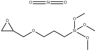 三甲氧基[3-(环氧乙烷基甲氧基)丙基]硅烷、二氧化硅的水解产物,68584-82-7,结构式