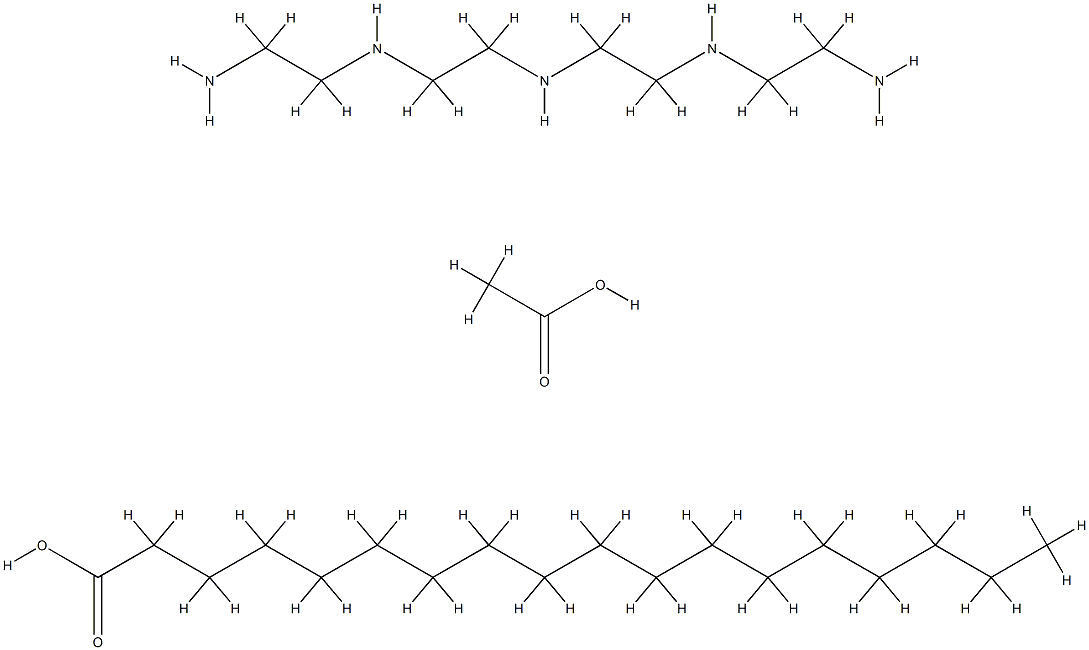 Octadecanoic acid, reaction products with acetic acid and tetraethylenepentamine Structure