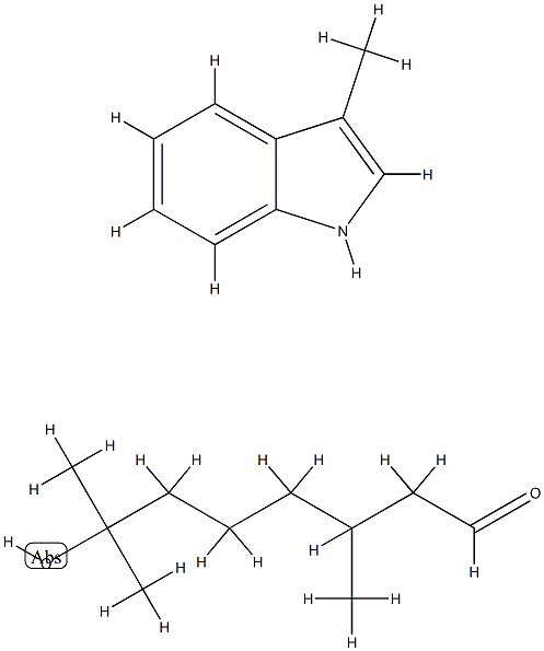 Octanal, 7-hydroxy-3,7-dimethyl-, reaction products with 3-methyl-1H-indole Struktur