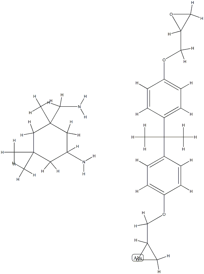 Cyclohexanemethanamine, 5-amino-1,3,3-trimethyl-, reaction products with bisphenol A diglycidyl ether homopolymer Struktur