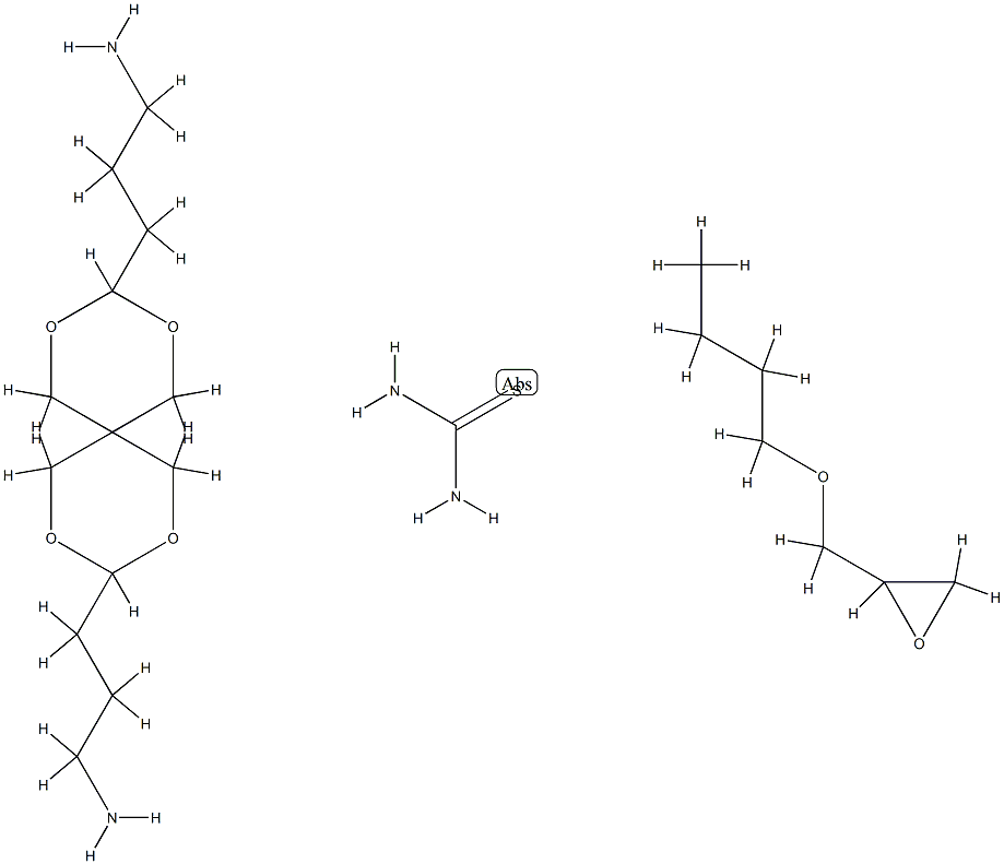 硫脲与2,4,8,10-四氧杂螺[5.5]十一烷-3,9-丙二胺和缩水甘油丁醚的反应产物 结构式