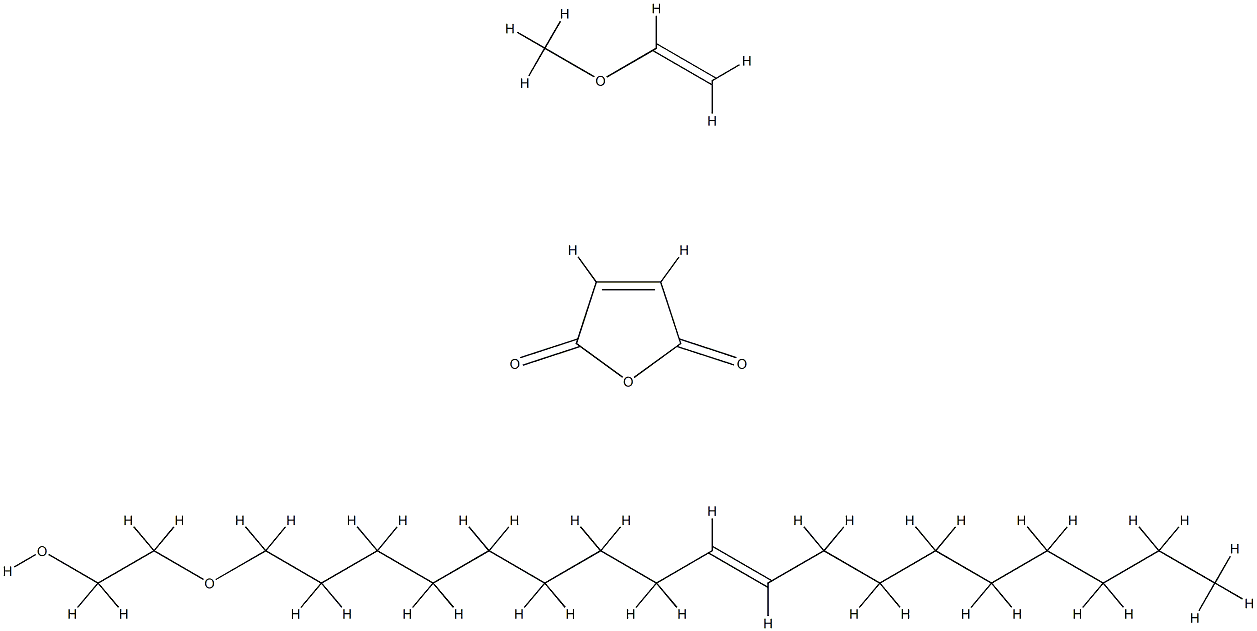 2,5-Furandione, polymer with methoxyethene, ester with .alpha.-(9Z)-9-octadecenyl-.omega.-hydroxypoly(oxy-1,2-ethanediyl), ammonium salt 结构式