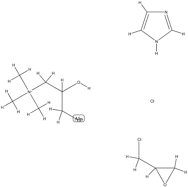 1-Propanaminium, 3-chloro-2-hydroxy-N,N,N-trimethyl-, chloride, reaction products with epichlorohydrin-1H-imidazole polymer 结构式