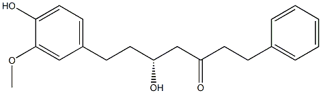 (5R)-5-hydroxy-7-(4''-hydroxy-3''-methoxyphenyl)-1-phenyl-3-heptanone Structure