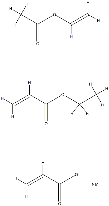 2-Propenoic acid, polymer with ethenyl acetate and ethyl 2-propenoate, sodium salt Structure