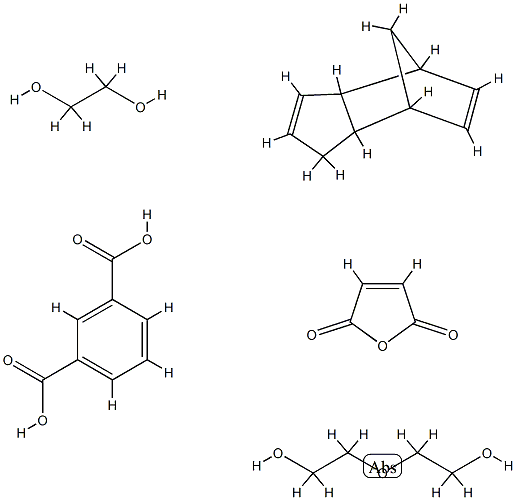 二甘醇与乙二醇/间苯二甲酸/马来酸酐和二聚环戊二烯的聚合物 结构式