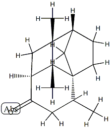 (1aS)-1a,2,3,4,5,6,7aα,7b-Octahydro-1aα,5α,7bα-trimethyl-7H-2β,4aβ-methano-1H-cyclobuta[de]naphthalen-7-one Struktur