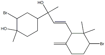 3-Bromo-α-[2-(3-bromo-2,2-dimethyl-6-methylenecyclohexyl)ethenyl]-4-hydroxy-α,4-dimethylcyclohexanemethanol Struktur