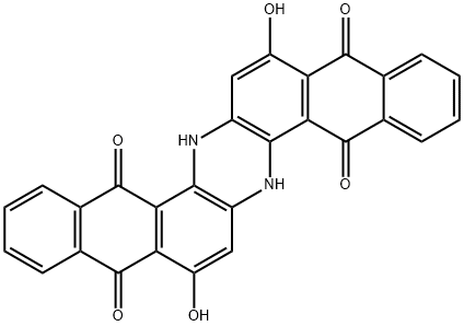 6,15-ジヒドロ-8,17-ジヒドロキシアントラジン-5,9,14,18-テトラオン 化学構造式