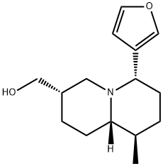 (3S,9aβ)-Octahydro-6α-(3-furyl)-9β-methyl-2H-quinolizine-3-methanol Struktur