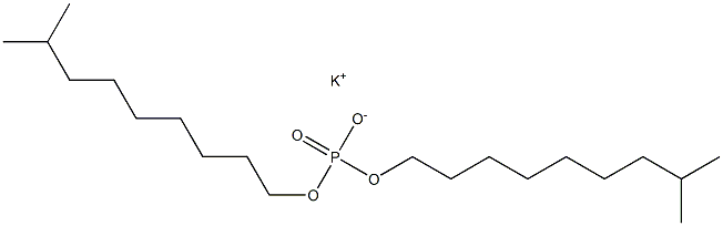 Phosphoric acid bis(8-methylnonyl)=potassium ester salt Structure