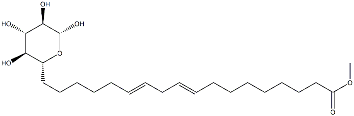 β-D-グルコピラノース6-[(9Z,12Z)-9,12-オクタデカジエノアート] 化学構造式