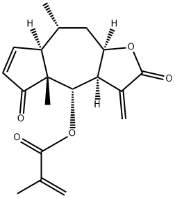 helenalin methacrylate Struktur