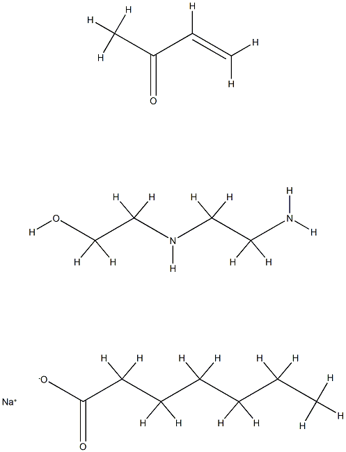 Octanoic acid, reaction products with 2-[(2-aminoethyl)amino]ethanol, acrylic acid alkylated (1:2), disodium salts Struktur
