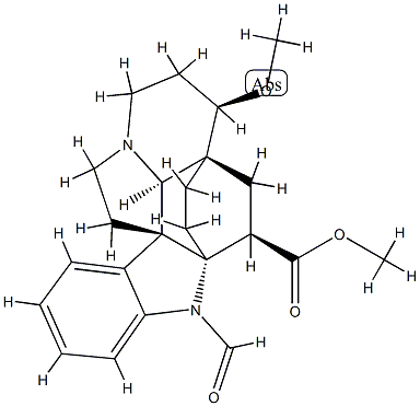 (2α,3β,5α,6β)-1-Formyl-6-methoxyaspidofractinine-3-carboxylic acid methyl ester Structure