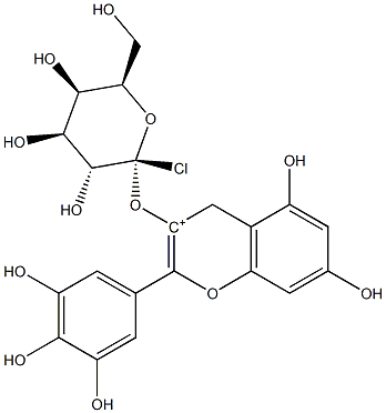 Delphinidin 3-galactoside chloride Struktur