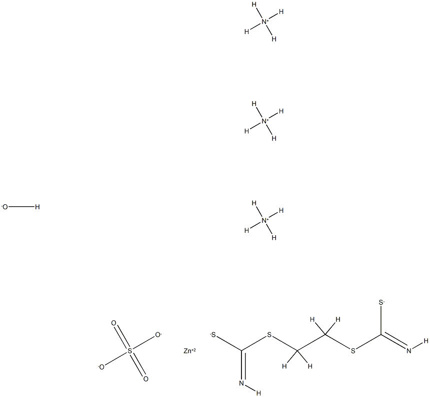 Carbamodithioic acid, 1,2-ethanediylbis-, diammonium salt, reaction products with ammonium hydroxide and zinc sulfate Structure