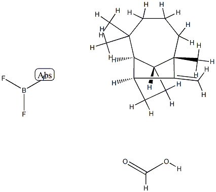 Formic acid, reaction products with boron trifluoride and [1S-(1alpha,3abeta,4alpha,8abeta)]-decahydro-4,8,8-trimethyl-9-methylene-1,4-methanoazulene Structure