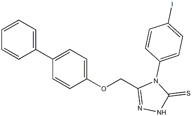 s-Triazole-2-thiol, 5-(4-biphenoxymethyl)-1-(p-iodophenyl)- Struktur