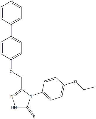 s-Triazole-2-thiol, 5-(4-biphenoxymethyl)-1-(p-ethoxyphenyl)- Structure