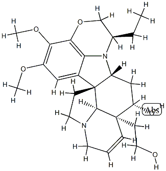 6,7-Didehydro-22α-ethyl-15,16-dimethoxy-4,25-secoobscurinervan-4β-ol Structure