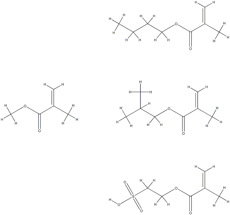 2-Propenoic acid, 2-methyl-, butyl ester, polymer with methyl 2-methyl-2-propenoate, 2-methylpropyl 2-methyl-2-propenoate and 2-sulfoethyl 2-methyl-2-propenoate Structure