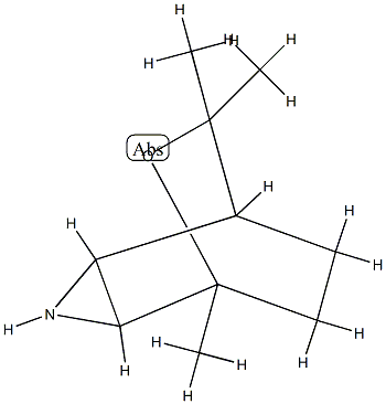 5,7,7-trimethyl-6-oxa-3-azatricyclo(3.2.2.0)nonane Structure