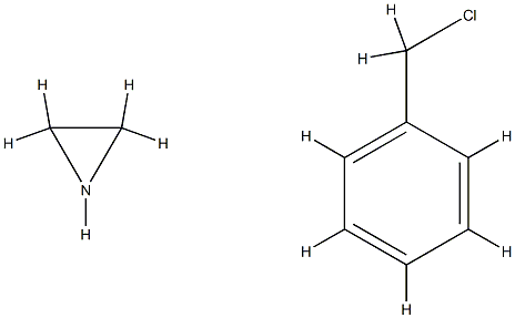 Aziridine, homopolymer, compd. with (chloromethyl)benzene Structure