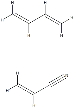 3-羧基-1-氰基-1-甲基丙基封端的(1,3-丁二烯与2-丙烯腈和2-羟基-3-[(1-氧基-2-丙烯基)氧基]丙酯)的聚合物,68891-47-4,结构式