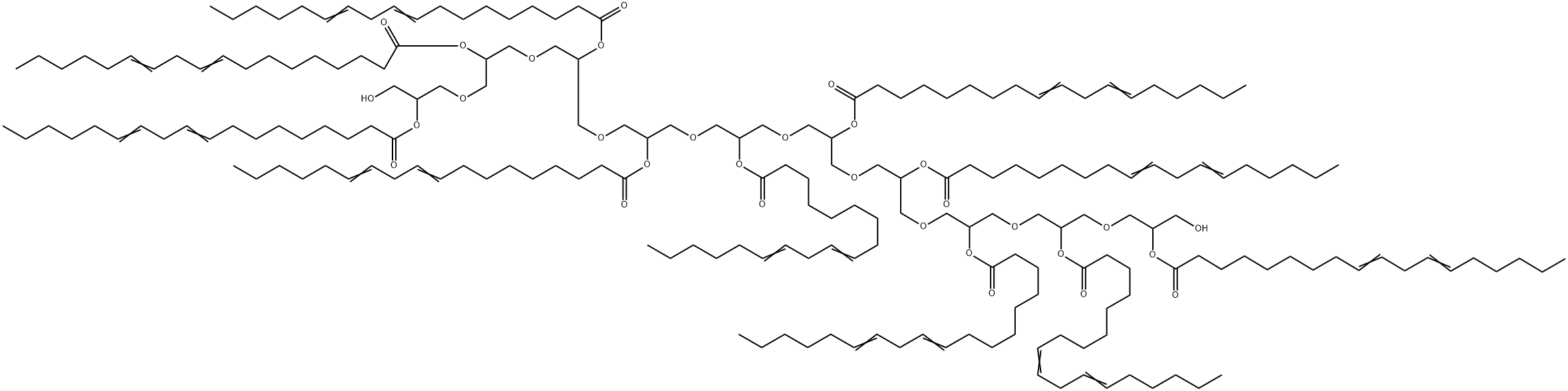 glycerol, decamer, deca(octadeca-9,12-dienoate) Structure
