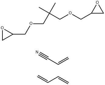 2-Propenenitrile, polymer with 1,3-butadiene, carboxy-terminated, polymer with 2,2-(2,2-dimethyl-1,3-propanediyl)bis(oxymethylene)bisoxirane Struktur