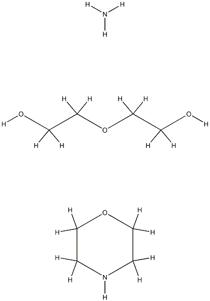 2,2’-氧双乙醇与氨和吗啉衍生物残余物的反应产物, 68909-77-3, 结构式