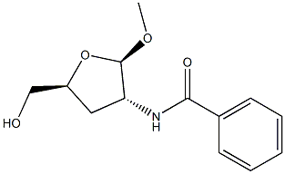 beta-D-erythro-Pentofuranoside, methyl 2-(benzoylamino)-2,3-dideoxy- (9CI) 化学構造式