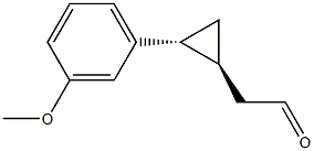 Cyclopropaneacetaldehyde, 2-(3-methoxyphenyl)-, (1R,2S)-rel- (9CI) 化学構造式