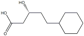 Cyclohexanepentanoic acid, -ba--hydroxy-, (-ba-R)- (9CI) Struktur