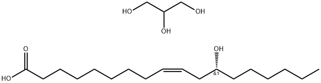1,2,3-丙三醇的均聚物的[R-(Z)]-12-羟基-9-十八烯酸酯,68936-89-0,结构式