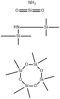 Silanamine, 1,1,1-trimethyl-N-(trimethylsilyl)-, reaction products with ammonia, octamethylcyclotetrasiloxane and silica Structure