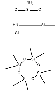 Silanamine, 1,1,1-trimethyl-N-(trimethylsilyl)-, reaction products with ammonia, octamethylcyclotetrasiloxane and silica ,68937-51-9,结构式
