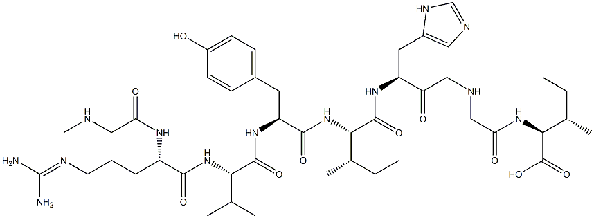 angiotensin II, 1-Sar-7-Sar-8-Ile- Structure