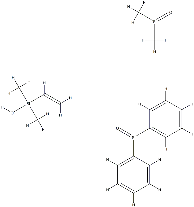 二甲基硅氧烷和二苯基硅氧烷的嵌段共聚物，二乙烯封端的, 68951-96-2, 结构式