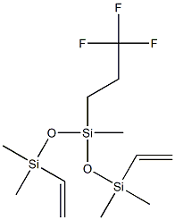 VINYL TERMINATED TRIFLUOROPROPYLMETHYLSILOXANE, DIMETHYLSILOXANE COPOLYMER 化学構造式